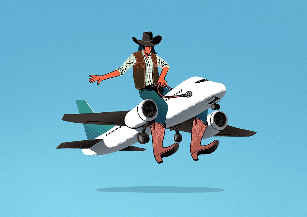 Many people are afraid when they get on a plane. 
The article offers some tips to help overcome or manage this fear.