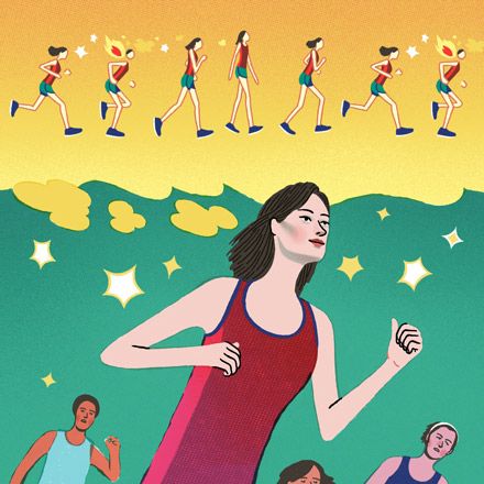 A Chronic Illness Upended My Life. Could I Still Run a Marathon? After being diagnosed with postural orthostatic tachycardia syndrome (POTS), I wondered what was possible for my body. Illustration for an online magazine